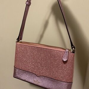 Kate Spade Rose Gold Glitter Crossbody Bag